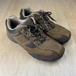 Nunn Bush Mens 12 Brown Leather Walking Hiking Shoes All Terrain Comfort GC